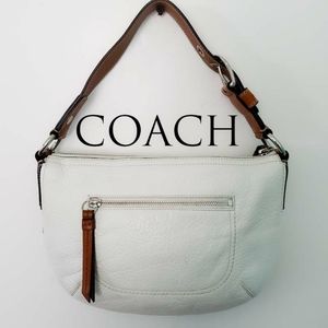 Coach Creamy White Leather Hobo Bag